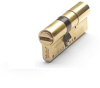 Yale, YL63535LTDE, Cilindro de Seguridad, YL6 DS, Doble Embrague, Leva Larga, Llave - Llave, Latonado, 35 x 35 mm