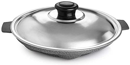 SHRIYA Non-Stick Appam Patra Pan 7 Cavities with Stainless Steel Lid
