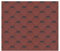 TIMBELA Bitumenschindeln-Set Hexagonal Rock H389RED, rote Bitumen-Dacheindeckung M389 für Gartenhaus