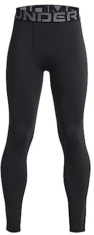 Under Armour Boys Packaged Base 2.0 Legging, (001) Black / / Pitch Gray, X-Large
