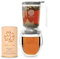 Tree of Tea Tea Maker Set mit Bio-Tee von mymuesli - Teekocher für losen Tee (450ml) mit Teeglas (400ml) & Peachy June Früchtetee (120g) - Geschenk Set mit Teefilter zum mehrfachen Aufbrühen von Tea