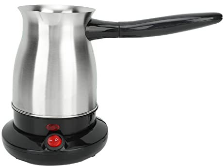 Caffettiera Turca Elettrica in Acciaio Inossidabile, 600 Ml, Macchina per caffè Espresso, Riscaldatore Elettrico per caffè 600 Ml in Acciaio Inossidabile, Riscaldamento Uniforme