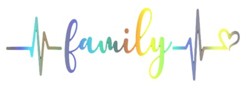 Pegatinas De La Familia De Las Ventanas De Espalda Para Coches - Calcomanías De Ritmo Cardíaco De Vinilo, Emblemas Traseros Impermeables | Gráficos De Automóviles Lindos Para, Pantalla De Pared En