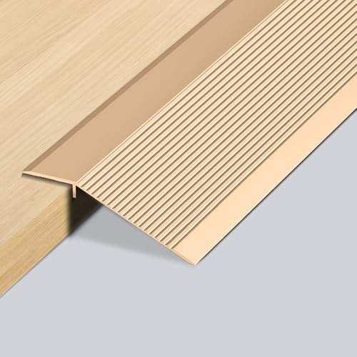 Aluminium golvövergångsremsor, 0,9 m x 100 mm aluminium dörrtrösklar list, självhäftande övergångsprofil, golvövergångslist, överbrygga höjdkompensationen 8–40 mm