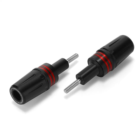 Modeer Coussinets de protection pour moto compatibles avec Z900 Z900RS Z900SE 2017-2025 Glissières de cadre anti-collision Protection contre les chutes z 900 se rs Accessoires (noir/rouge)