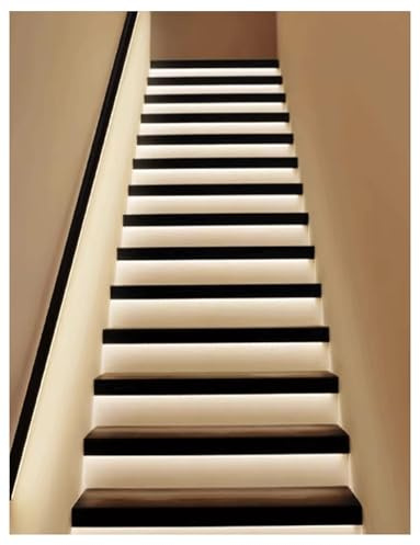 Pasamanos de escalera con luz LED (detección), pasamanos de escalera interior montados en la pared, barandillas de pasamanos, for escaleras al aire libre, entrada de porche(Right,100cm/39in)