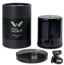 Mini Wakit Grinder (Black) – Rechargeable Electric Herb Grinder with Patented Ball & Chain Technology for Effortless Grinding – Compact, Easy-to-Use, Ideal for Kitchen, Herbs, and Spices