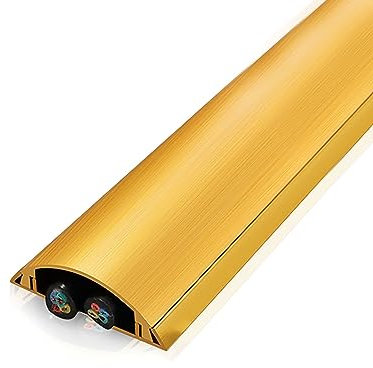 Arcs Trunking, Decorative TV Cable Tidy, Network Cable Protector, Popular Cord Management Solution, Decoratives Self-Adhesive Cable Tidy for Outdoor Vent Retail Sidewalk ( Color : Gold , Size : 3m/118