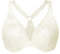 MELENECA Women's Plus Size Racerback Unlined Lace Underwire Front Closure Bra Off White 38G