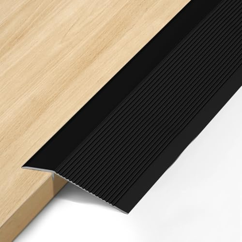 Aluminium dörrtröskelramp – 0,9 m x 100 mm – självhäftande övergångsprofil höjdutjämning 8–40 mm, dörrtrösklar list, dörrgolv, övergångslist för dörröppningströmmar, ramper, trä, laminat,kakel