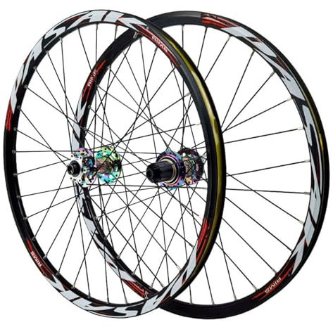 AADDFDD 27,5/29 Zoll MTB-Fahrrad-Radsatz, 26 Fahrrad-Vorder- und Hinterrad 32H-Speichen Doppelwandige Felgen für Scheibenbremse 7/8/9/10/11-Gang