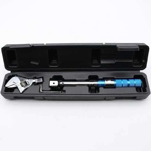 Digital Torque Wrench 5-25 NM, 30mm Steel Open End Manual Spanner with Interchangeable Head for Plumbing and Auto Repair Home Maintenance