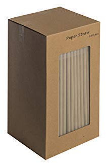 We Can Source It Ltd – Brown Kraft Paper Straws 8 Inch with Strong Construction – Disposable Drinking Straws for Cocktails, Tumblers, and Parties – Suitable for Hot & Cold Drinks - 250 Pieces in 1 Box