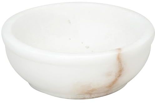 MaMeMi – Coupelle à encens en stéatite Bleu 10 cm, résistante à la Chaleur, Peinte à la Main, pour Charbon, encens et Herbes – décor Spirituel et méditation