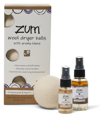 Zum Clean - Kit de bolas de secado de incienso y mirra con mezcla de aroma (3 unidades)