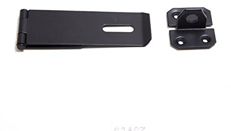 One Stop DIY Haspe und Heftklammern, 110 mm x 40 mm, Stahl, Schwarz