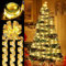 JAMITE Guirlandes Lumineuses à Ruban Brillant Lumières de Noël à LED de 10m,Decoration Sapin Noel,Arc en Dentelle DIY Décor Arbre De Noël Vacances Intérieur Extérieur,Lumière Blanche Chaude