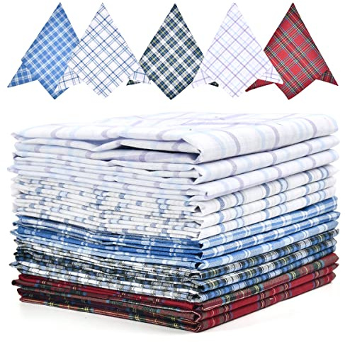 Stofftaschentücher Herren 15 PCS Taschentücher Stoff Herren Quadrate Herrentaschentücher Baumwolle 40X40 Stoff Taschentuch Männer Taschentücher Baumwolle Männer Einstecktuch Gentleman Stofftaschentuch