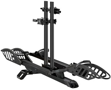 Young Electric Hitch 2-Bike Rack, 200 lbs Capacity E-Bike Carrier Platform Mount, Up to 5’’ Fat Tire Bicyclefor 2’’ Receiver Cars Trucks SUVs Minivans RV, Trailer
