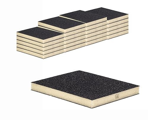 Schleifschwamm Schleifmatte 22 Stück Schleifschwämme grobe bis feine Körnungen Hier K100 für Holz Lack Metall Trocken u. Nass Schleifen waschbar u. wiederverwendbar Schleifklotz