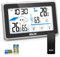 Station Météo avec Capteur Extérieur - Thermomètre Intérieur Extérieur Station Météo Sans Fil, Thermomètre Hygromètre Numérique à Écran Tactile LCD