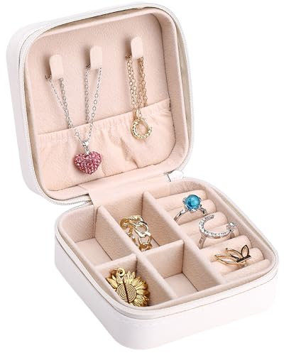 Naler Schmuckkästchen Reise Schmuckkasten für Damen Mädchen Klein Schmuck-Reiseetui für Ringe Ohrringe Armbänder Halsketten