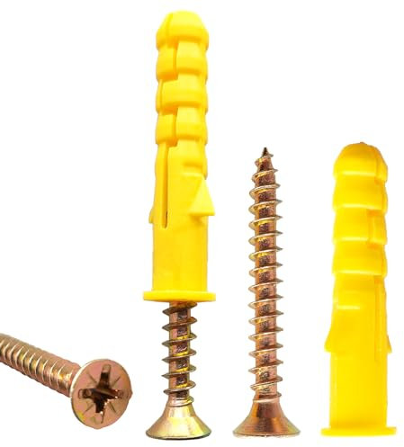 YIYINOE Dübel-Set – Premium Wanddübel mit Schrauben,Universaldübel für zuverlässige Befestigung – Komplettes Dübelsortiment mit 88 M5x40 Schrauben und 88 M8x40 PP-Expansionsrohren
