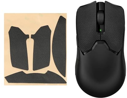kwmobile musgreppstejp kompatibel med Razer Viper V2 Pro grepptejp – halkfritt fuskläder – svart
