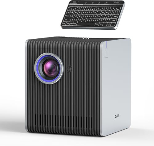 CZUR StarryHub - Sistema de videoconferencia, proyector de Corto Alcance de 2200 lúmenes ANSI + cámara de Sala de conferencias HD 1080P con Marco automático + 6 micrófonos impulsados por IA +