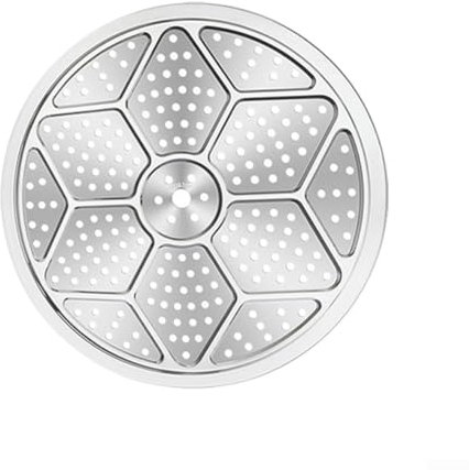 HEBEOT Vassoio rotondo per cottura a vapore in acciaio inossidabile 304, vassoio per cottura a vapore, cestino per cottura a vapore, accessorio per pentole a pressione, argenteo (27,2 cm)