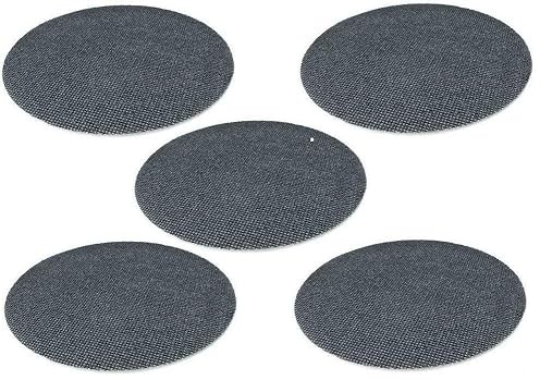 Lot de 5 patins de ponceuse orbitale grain 40, 5 disques abrasifs en maille auto-agrippante de 225 mm