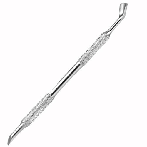 NIOIPXA Nagelhautschieber, Edelstahl, Nagelhautentferner, Nagelhautreiniger, Nagelkunstpflege-Werkzeug für Maniküre und Pediküre (Silber)