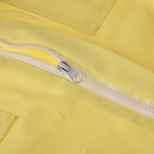 Fabater Imkeranzug für, Anti-Bienen-Anzug, Leicht zu Tragen, Atmungsaktiv, Bequem, aus Baumwolle, Sicher für den Außenbereich (Yellow #08)
