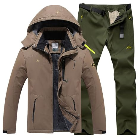 Skijacke und Hose für Herren, wasserdicht, Winter, Snowboard-Anzug, thermische winddichte Skiausrüstung, Outdoor-isolierte Schneekleidung, Herren-Wanderanzug, atmungsaktiv, schneefest, AG, 85