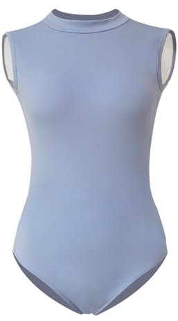 ROYAL SMEELA Ärmellos ballett trikot erwachsene stehkragen ballett body damen ballerina trikot rückenfrei ballett tanz body ballett tanz trikot frauen ballett tanztrikots tanzen body für Ballett