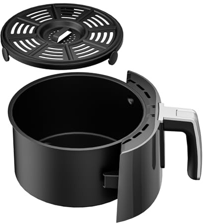 Air Fryer Replacement Basket and Tray for Ninja AF101, Air Fryer Accessories for Ninja AF101, Non-Stick 4 Qt Basket with Cover and Grill Pan, Dishwasher-Safe Replacement Parts