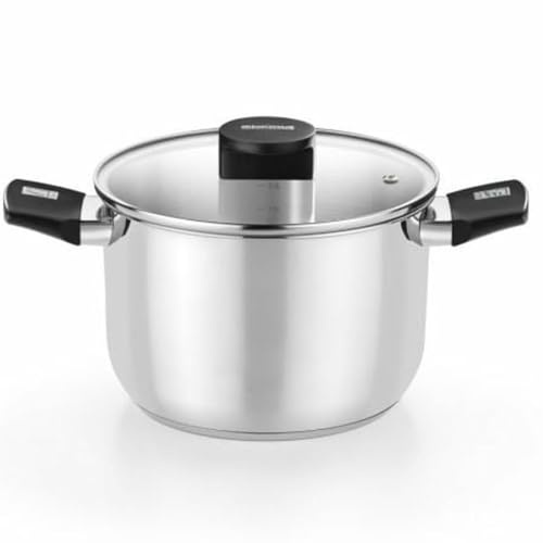 Monix Elite - Olla de cocina con acabado de acero inoxidable, varios tamaños de hasta 10 litros, incluye tapa