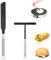 Eidoct 2 Pcs Stainless Steel Crepe Spreader & Crepe Spatula Kit, Crepes Distributor & Spatula, Pancake Crepe Tools, T- Shaped Batter Spreaders & Crepe Spatula, for Kitchen, Bakery, Pancake Stand