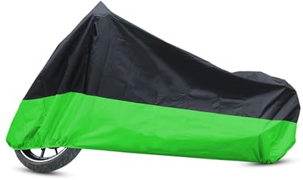 A ABSOPRO XXXL 190T Motorradabdeckung Schwarz Grün Wasserdicht UV-Schutz Artikel Ersatz