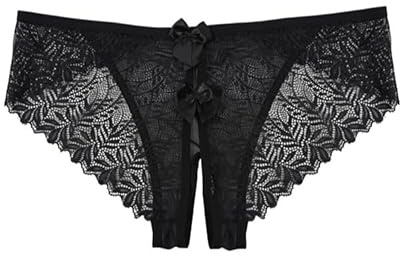Charinor Slip Ouvert für Frauen, Ouvert Reizwäsche, Sexy Unterwäsche Für Frau Erotisch, Dessous Damen Sexy Reizwäsche, Dessous Damen Sexy Unterwäsche für Frau(Schwarz-L)