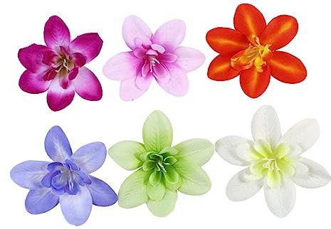 GRIRIW 30stücke DIY-seidenorchideenblütenköpfe Für Hüte Kleidung Alben Girlanden Stirnbänder Verzierungen Dunkellila Helllila Blau Grün