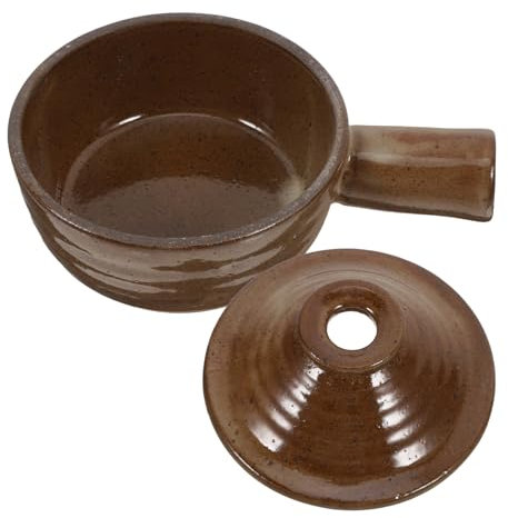 BEBEMOKO 1pieza Cacerola De Barro Con Tapa Para Cocción De Sopa y Arroz Olla Para Uso Doméstico Para Microondas y Cocinas De Inducción