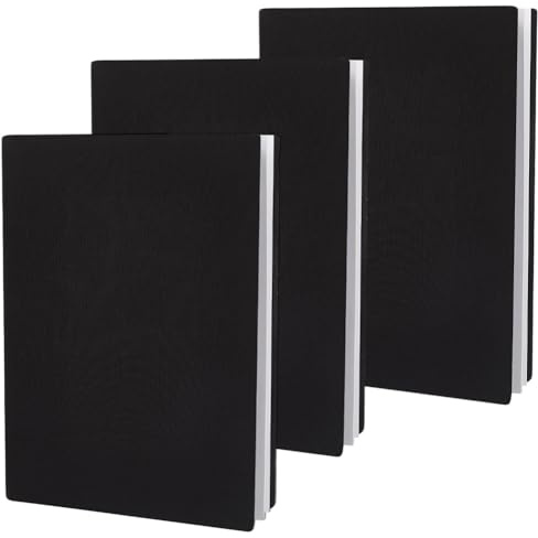 craspire 3 Stück Schwarzer Dehnbarer Buchumschlag Collage Elastische Notizbuchhüllen Polyester Stoff Waschbar Wiederverwendbar Schutz Für Wiederholte Bücher Für Taschenbuchbedarf Dekoration