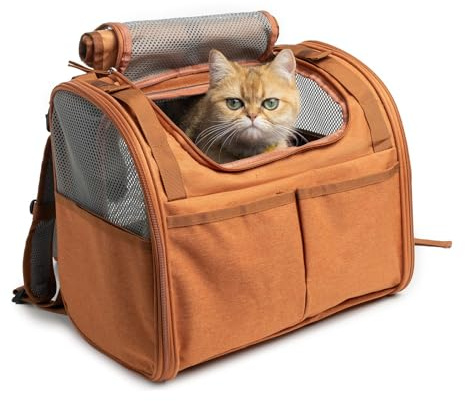 Katzentasche kann erweitert werden, atmungsaktiv und tragbar, großer Weltraum-Katzenrucksack, Weltraumkapsel-Haustier-Rucksack (grau)