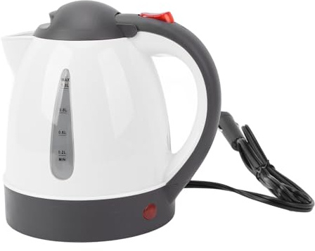 GYZOUKA Bärbar Elektrisk Vattenkokare för Bil, 1000 Ml Resevattenkokare i Rostfritt Stål med Läckagesäker Pip, för Roadtrips och Camping (24V)