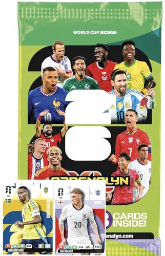 Panini World Cup 2026 Soccer Trading Pack of 8 Soccer Cards + Bundle with hassentials Sticker World Cup Cards