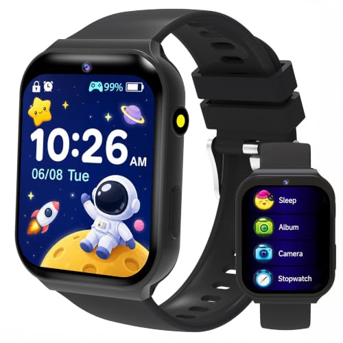 Reloj Inteligente Niño Niña 3-15 Años, Juguete Educativo y Regalo Infantil | 18 Juegos, Deporte, Podómetro, Cámara HD, Monitor de Sueño, Alarmas, Linterna, Esferas Personalizables, Tracker de Actividad