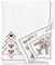 Ragged Rose Mantel, Algodón, Navidad Bordada en Rojo, 140 x 230 cms