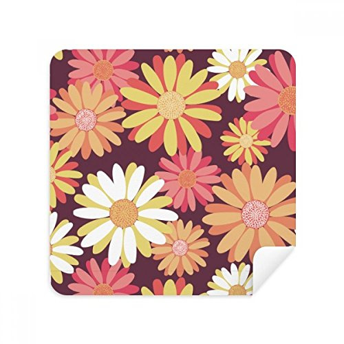 Rot Gelb Blume Pflanze Muster Brille Reinigungstuch Handy-Display von Wildleder Stoff 2