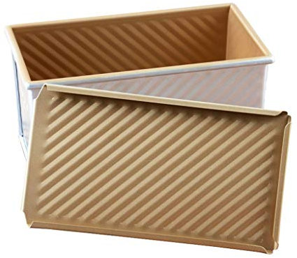 ZHANGXIAO Loaf Tin, Ripple With Cover Toast Bread With Bread Jar Seamless Not Sticky Cake Baking Tools Used For Oven